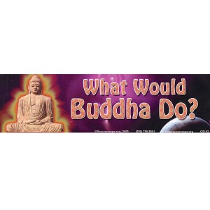 CS102 - What Would Buddha Do Color Bumper Sticker 